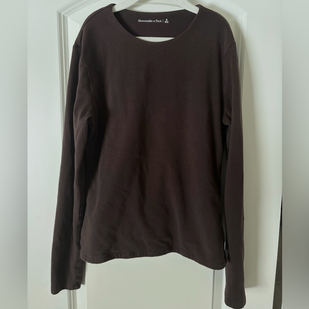 Abercrombie & Fitch Dark Brown Crew Neck Top